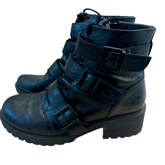 boc Shoes - Retro BOC Born Black Women’s 9 Rocker Biker Buckle Heeled Boots